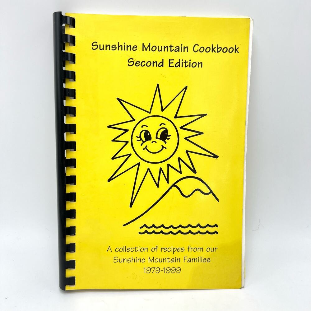 Vintage 90s Kent Washington Sunshine Mountain Cookbook Local Community Recipes
